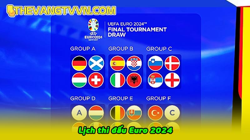 Lịch thi đấu Euro 2024